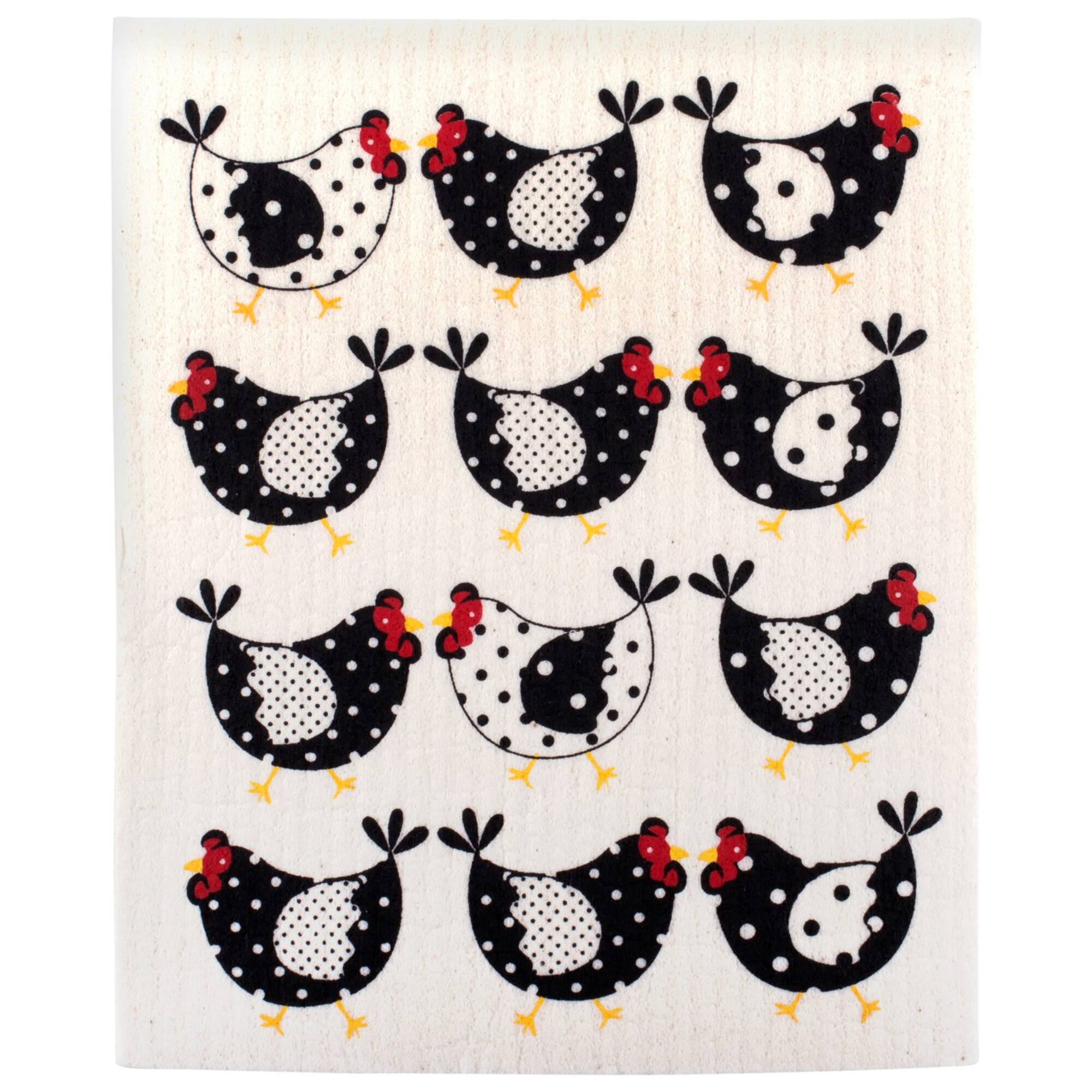 DII® Chickens Swedish Dishcloth, 3ct.